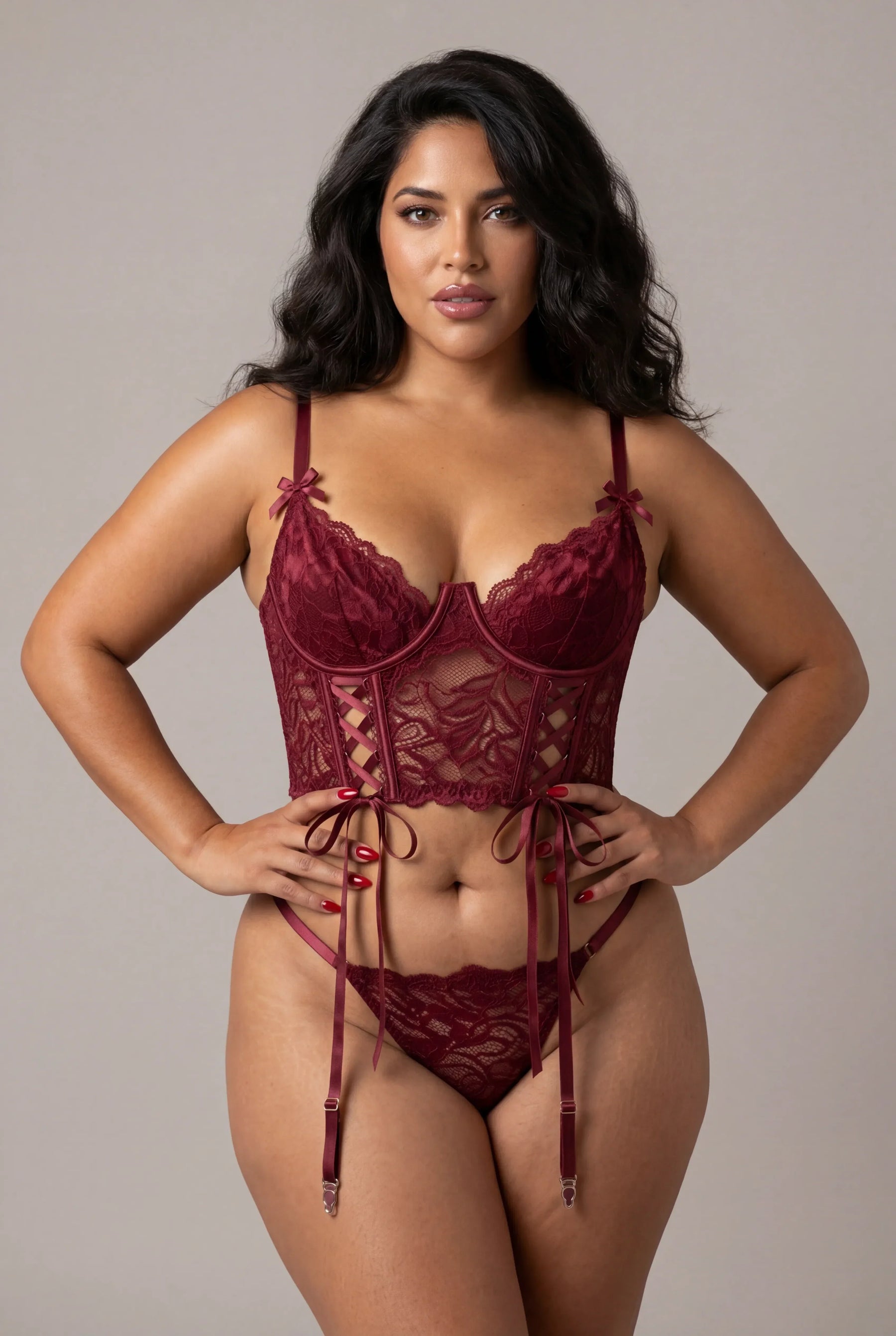 Ensemble Lingerie Trois Pi Ces Promise Bordeaux